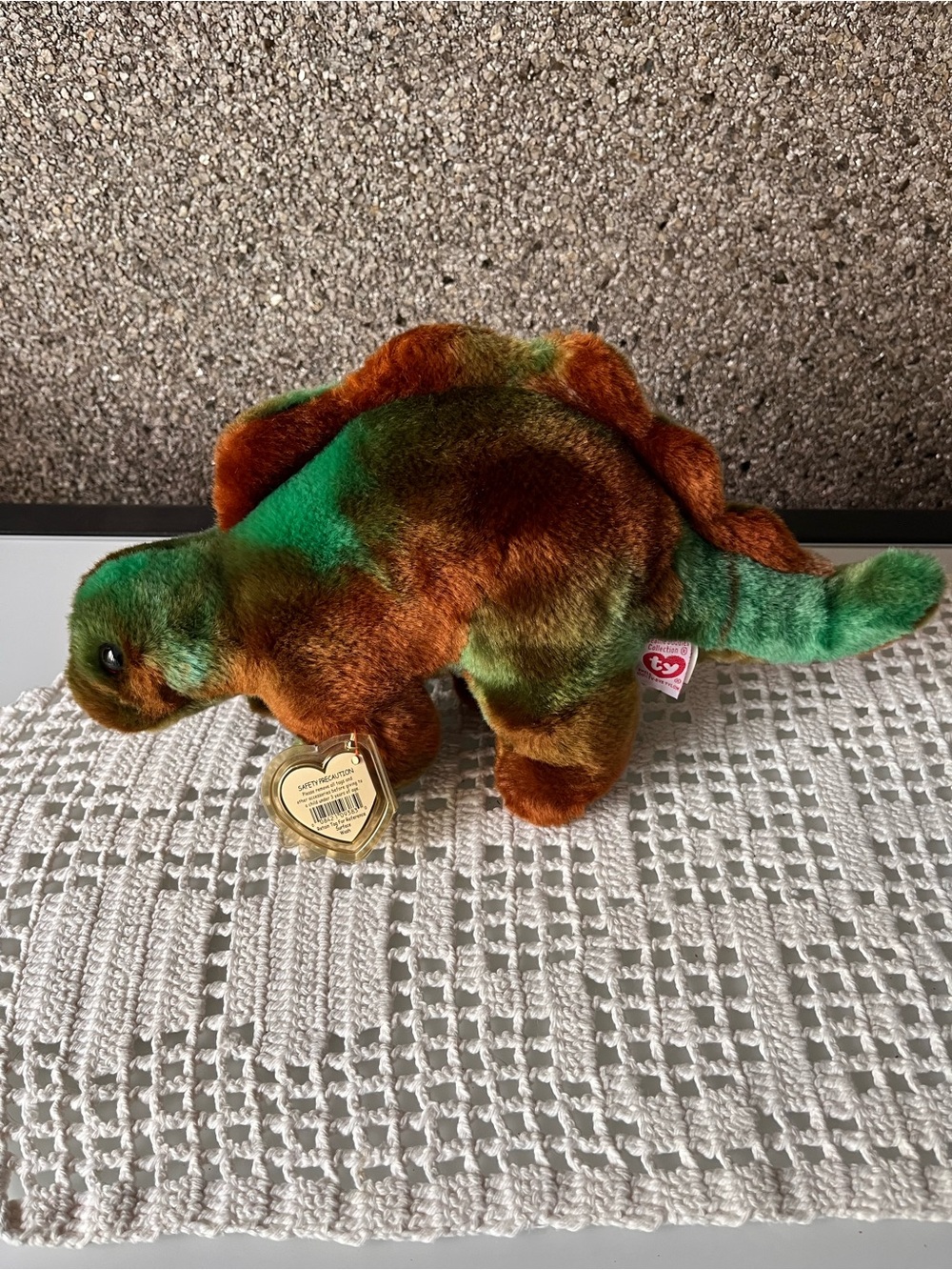 Ty beanie buddy Multicolor Plush Stegosaurus - Green & Brown